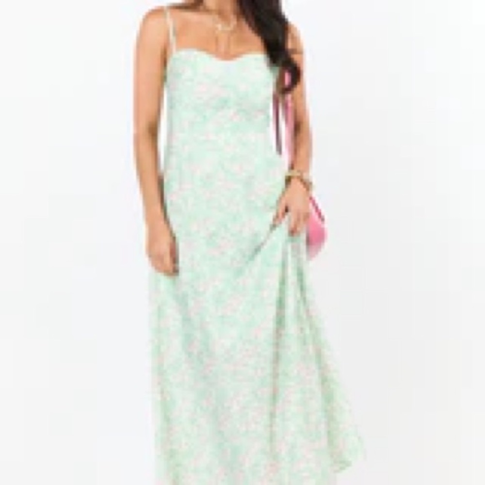 Pink Lily Floral Spaghetti Strap Maxi Dress | NWOT